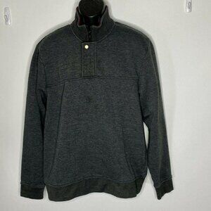 Orvis Sweatshirt Mens L Gray 1/4 zip Long Sleeve